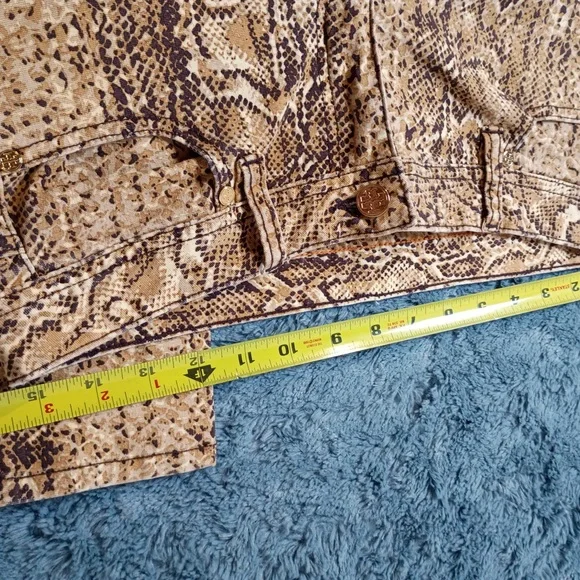 Tory Burch Super Skinny Snakeskin Print Jeans Size 29 Stretch Designer Denim - Picture 10 of 13